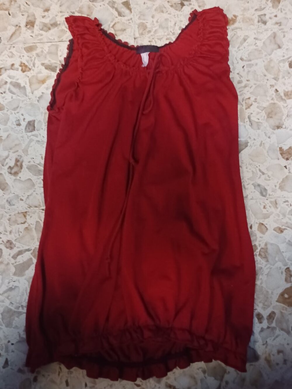 Agenda Women's Pullover Sleeveless Top Size Small Red